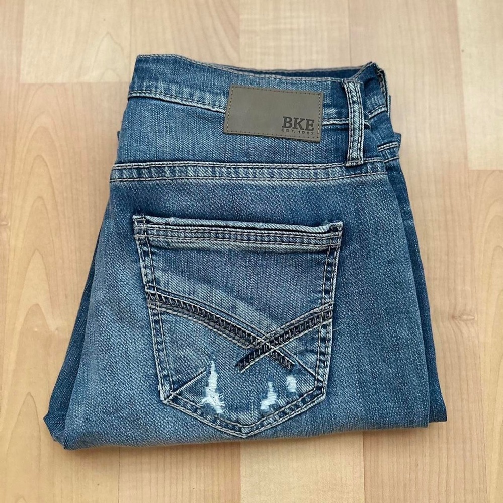 BKE Men's Straight Jeans in Blue